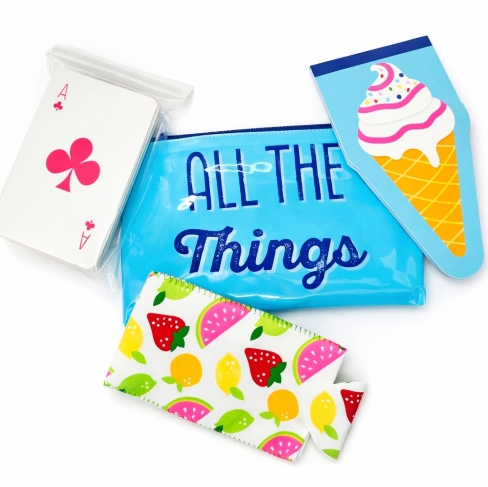 FREE W/$20 Purchase- Colorful Fruit And Ice Cream Fun and Card Party Set